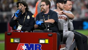 Giants’ Landen Roupp Carted Off After Knee Injury From Painful Line Drive at Petco Park