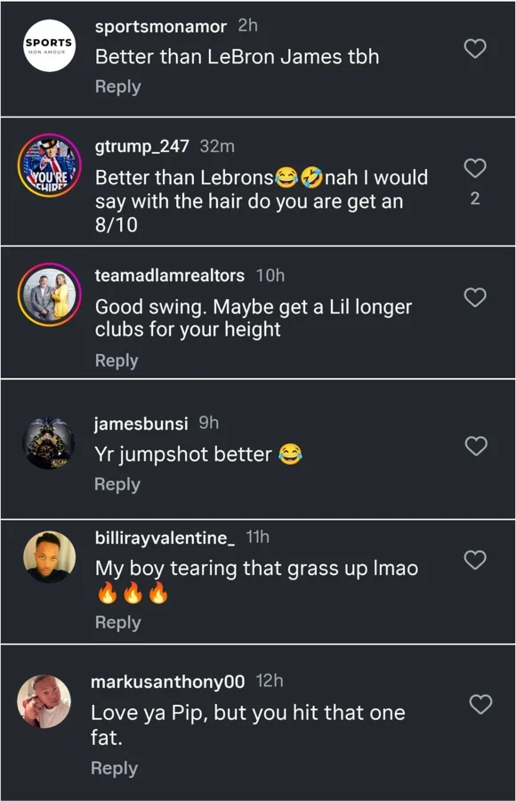 LeBron James golf swing