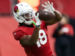 Peyton Manning Meets Marvin Harrison Jr. at Cardinals Practice Ahead of NFL Breakout Season