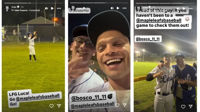 Max Domi supports Toronto baseball