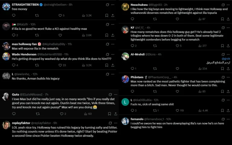 Max Holloway Ilia Topuria Rematch