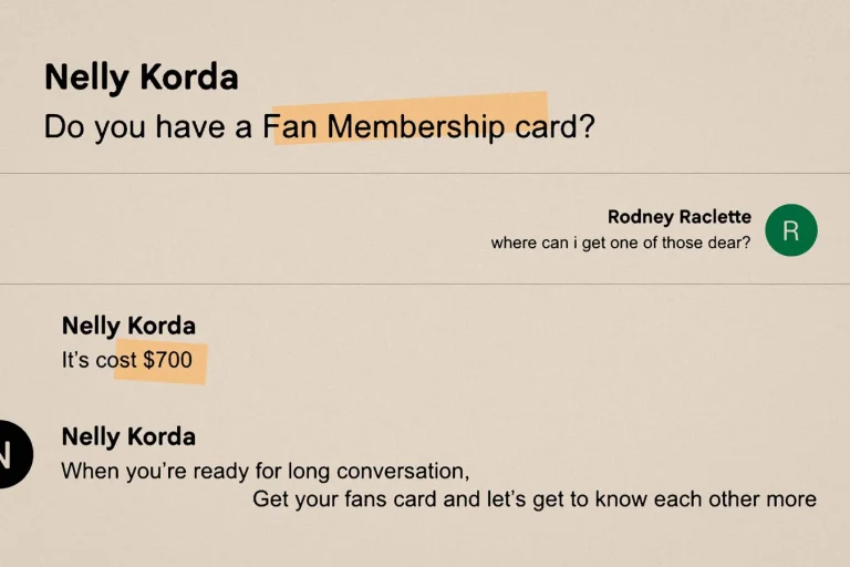 Nelly Korda scam warning fans