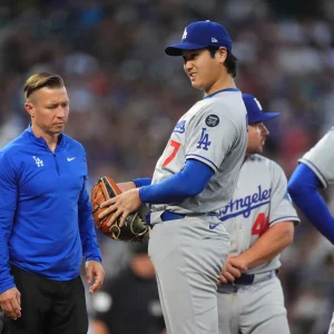 Shohei Ohtani Hurt After 93.7mph Comebacker Hits Thigh, Dodgers Fall 8-3 to Rockies